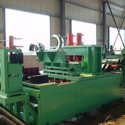 Steel pipe production shearing and  butt welding machine